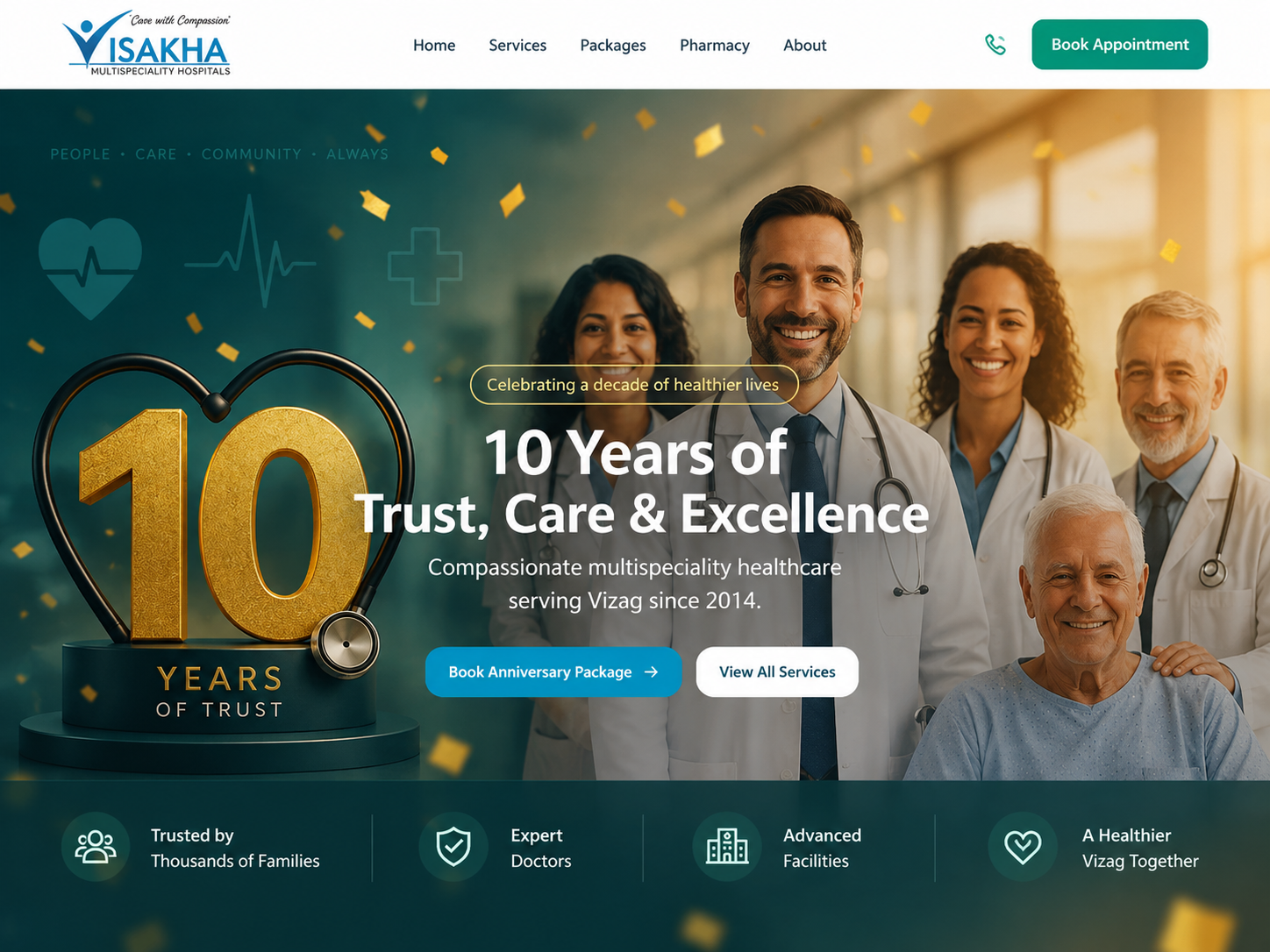 Visakha Multispeciality medical clinic website